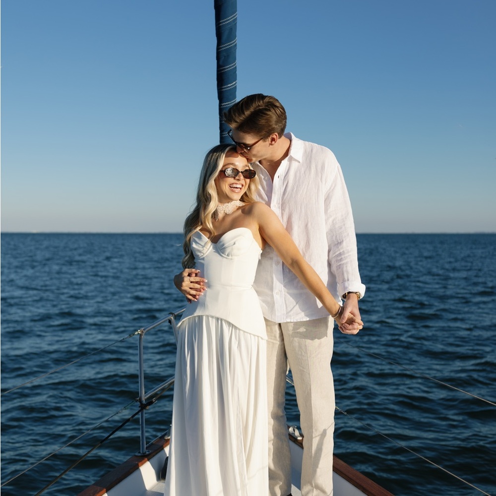 Babyboo Vietta White and Cream Dress - Picture 2 of 4
